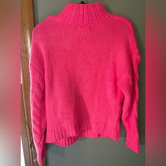 Anthropologie Cozy Pink Cable Knit Sweater NWT - Picture 3 of 6